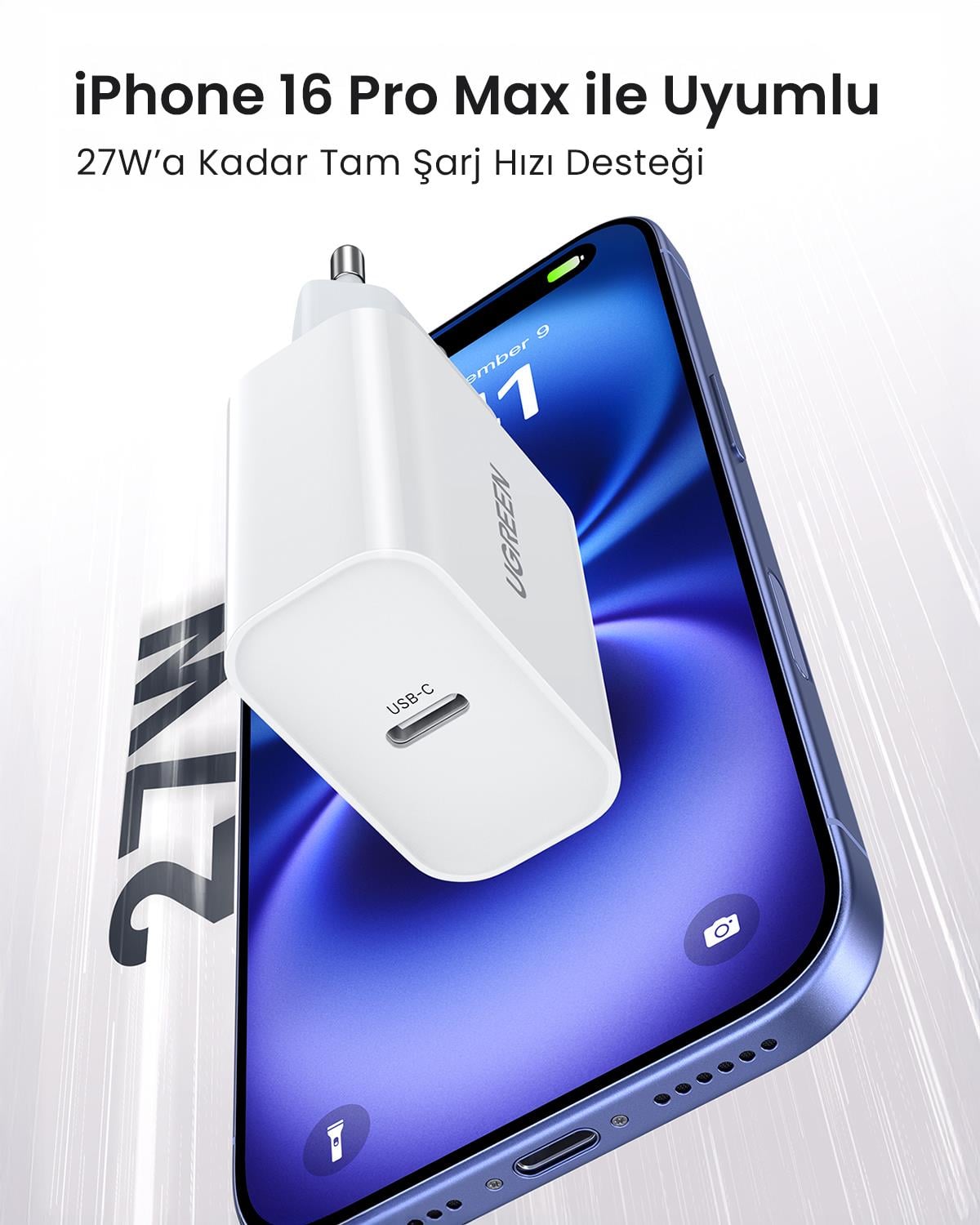 UGREEN 30W Type-C PD Hızlı Şarj Cihazı, 70161