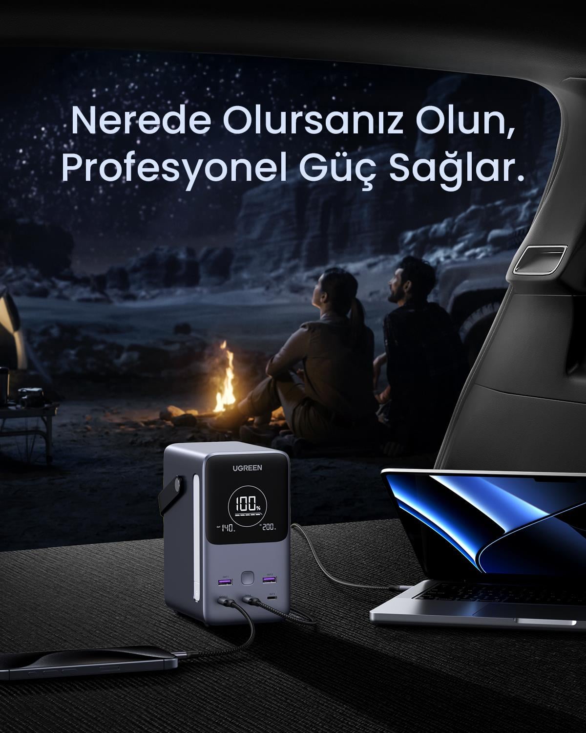 UGREEN 48.000 mAh 300W 5 Portlu Şarj İstasyonu 3xU
