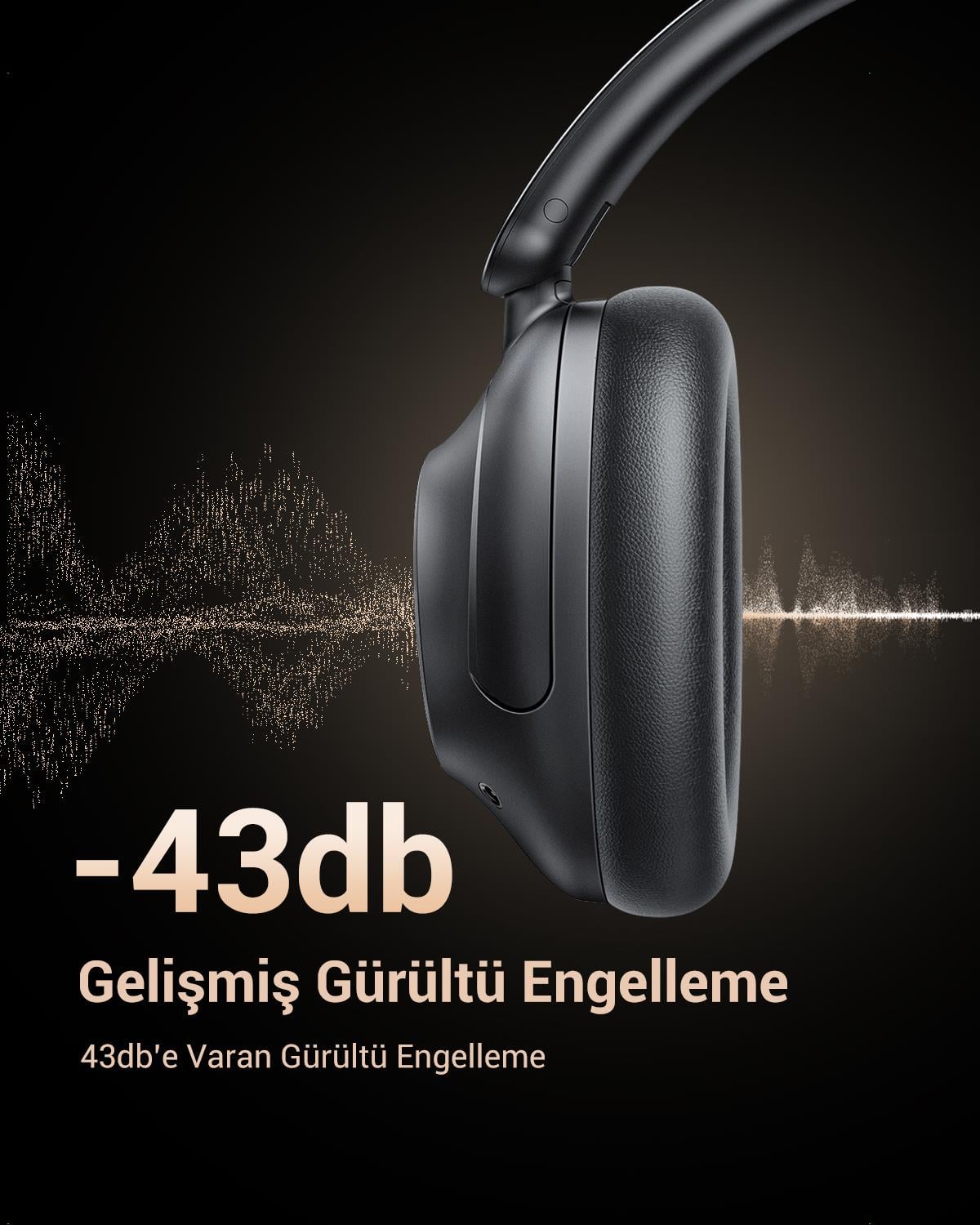 UGREEN HiTune Max5 Kablosuz Kulak Üstü Kulak. Siy.