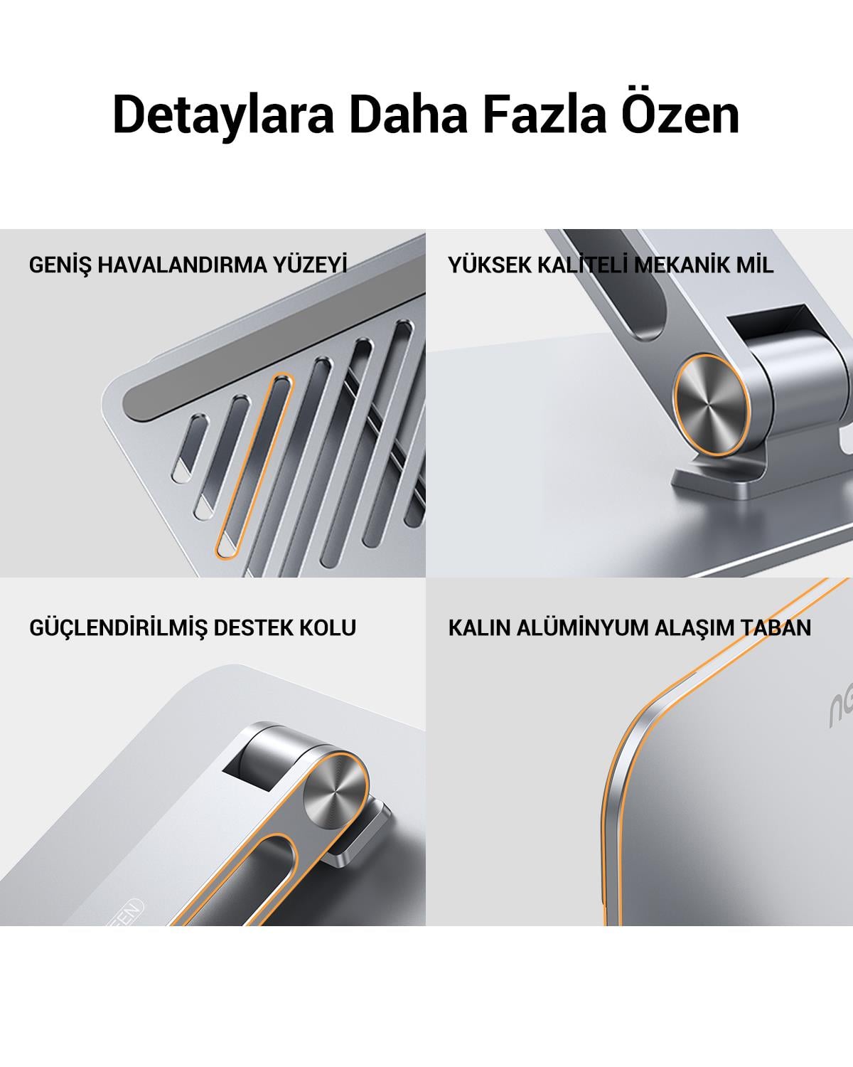 UGREEN Yükseklik ve Açı Ayarlı Alüminyum Stand