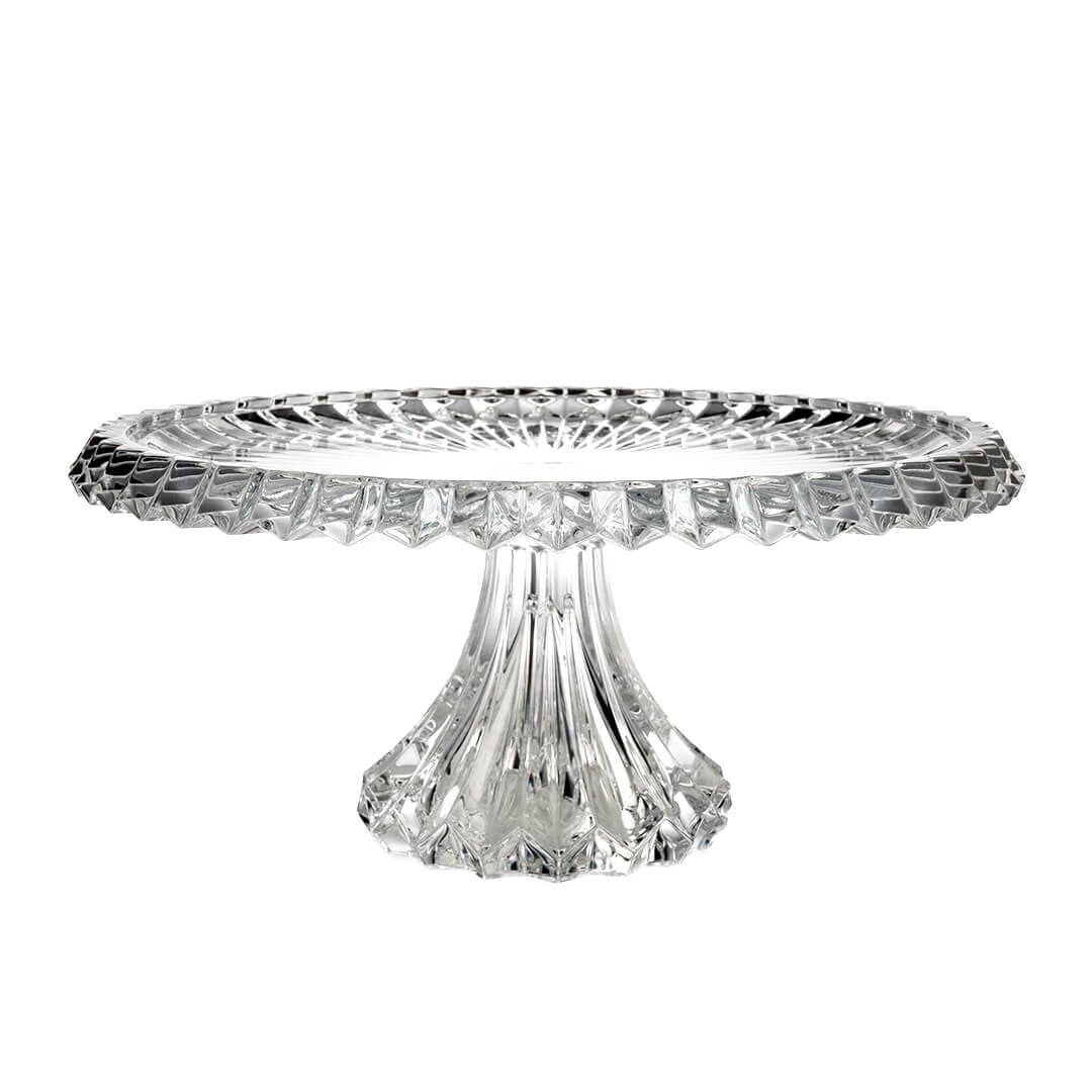 131195 S/1 FOOTED CAKE PLATE 33CM CROWN JEWEL