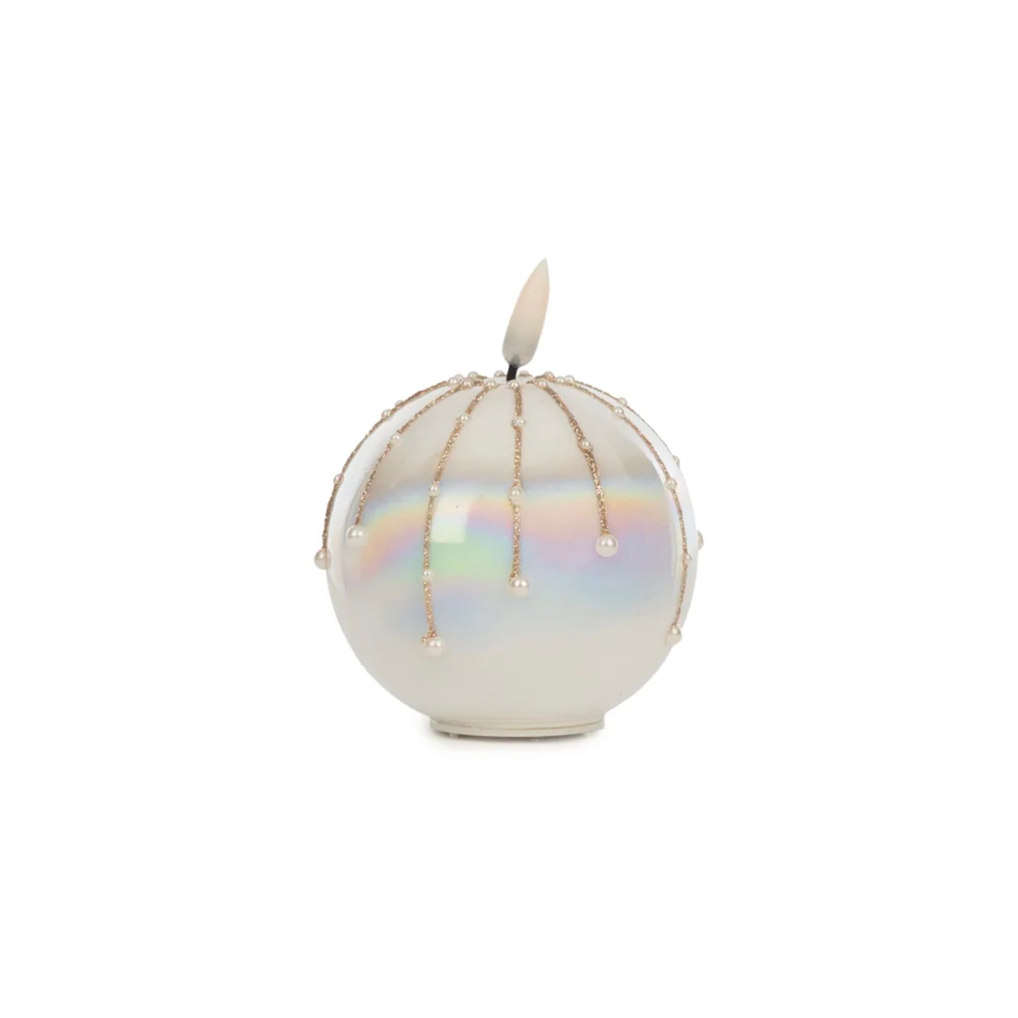 154-044 GLASS CANDLE DECOR LED 8 CM.