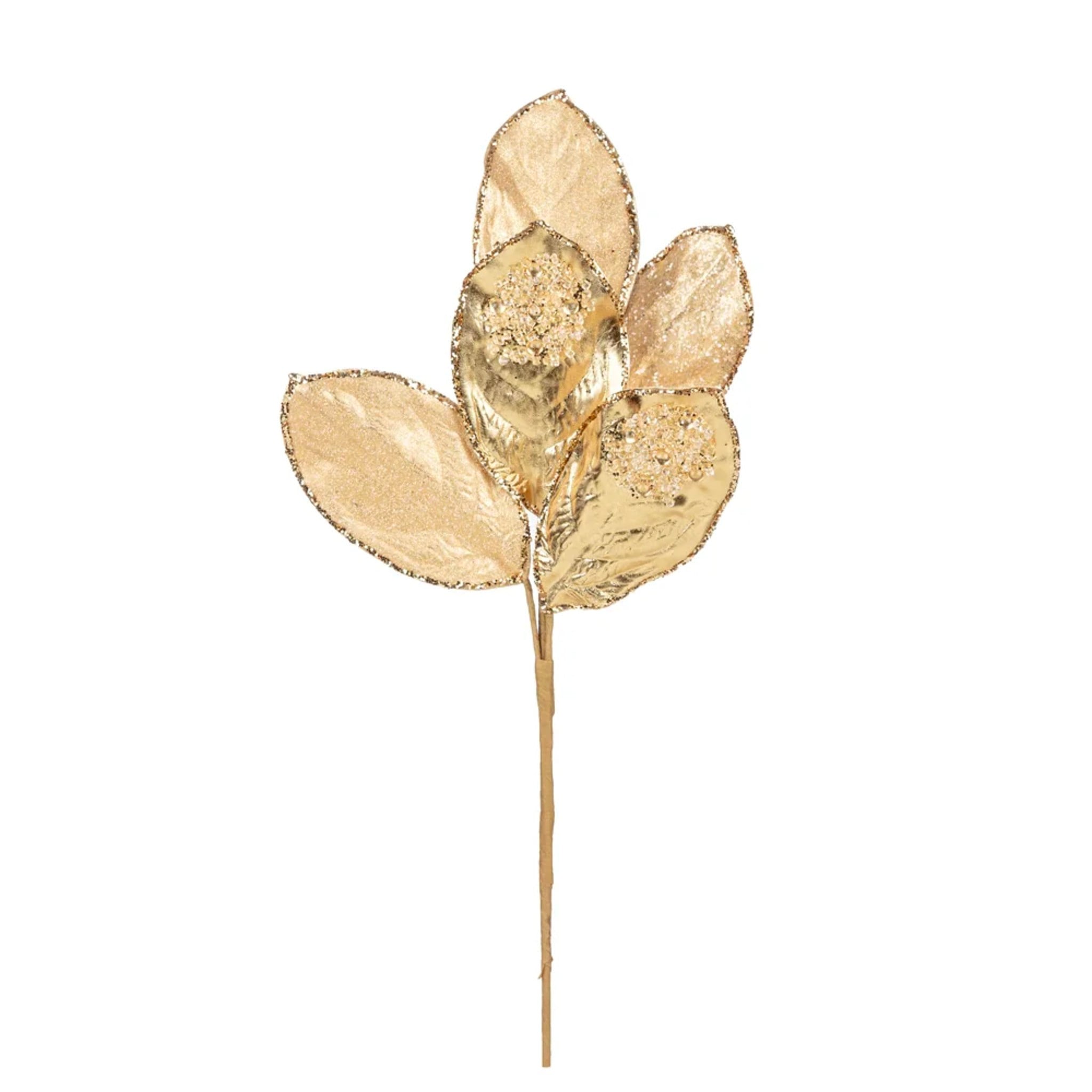156-002GL  GLİTTERED LEAVES 57 GLİTTERED LEAVES 57 CM.(GOLD)