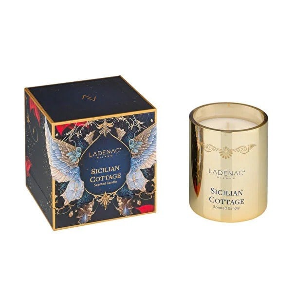 2000100181 Ladenac Milano Altın Cam Mum 330 Gr