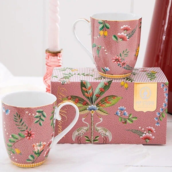 51002219 Pembe Porselen Kupa Seti 350 ml La Majorelle