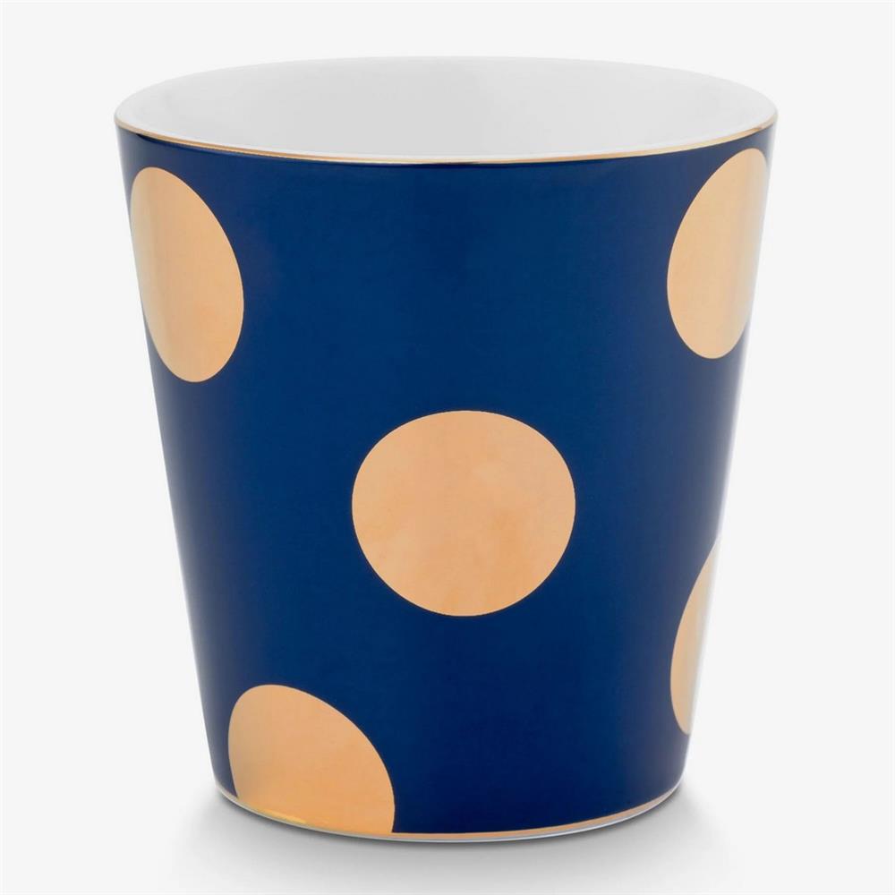 51002521 DOT DELIGHT ALTIN LACİVERTKULPSUZ MUG ÇEY TABAK SET