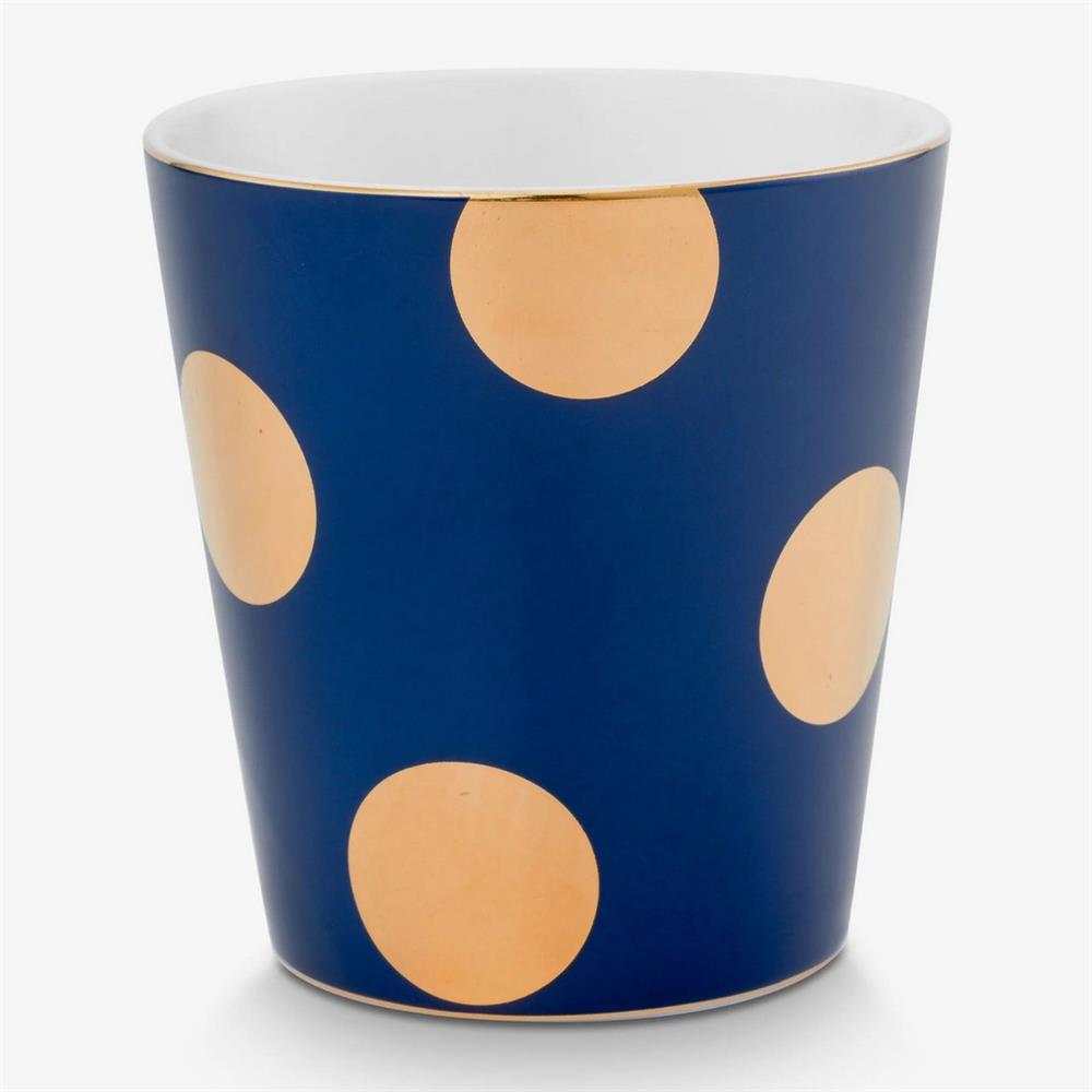 51002521 DOT DELIGHT ALTIN LACİVERTKULPSUZ MUG ÇEY TABAK SET