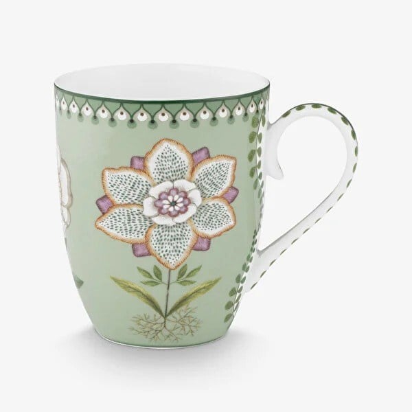 51002582 Lily & Lotus Yeşil Tek Kişilik Çay Seti 350 ml