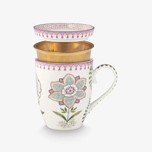 51002583 Lily & Lotus Lila Tek Kişilik Çay Seti 350 ml