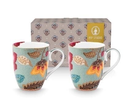 51002598 Fantasy Blooming Tales Mavi İkili Büyük Mug Seti