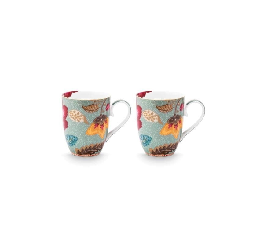 51002598 Fantasy Blooming Tales Mavi İkili Büyük Mug Seti