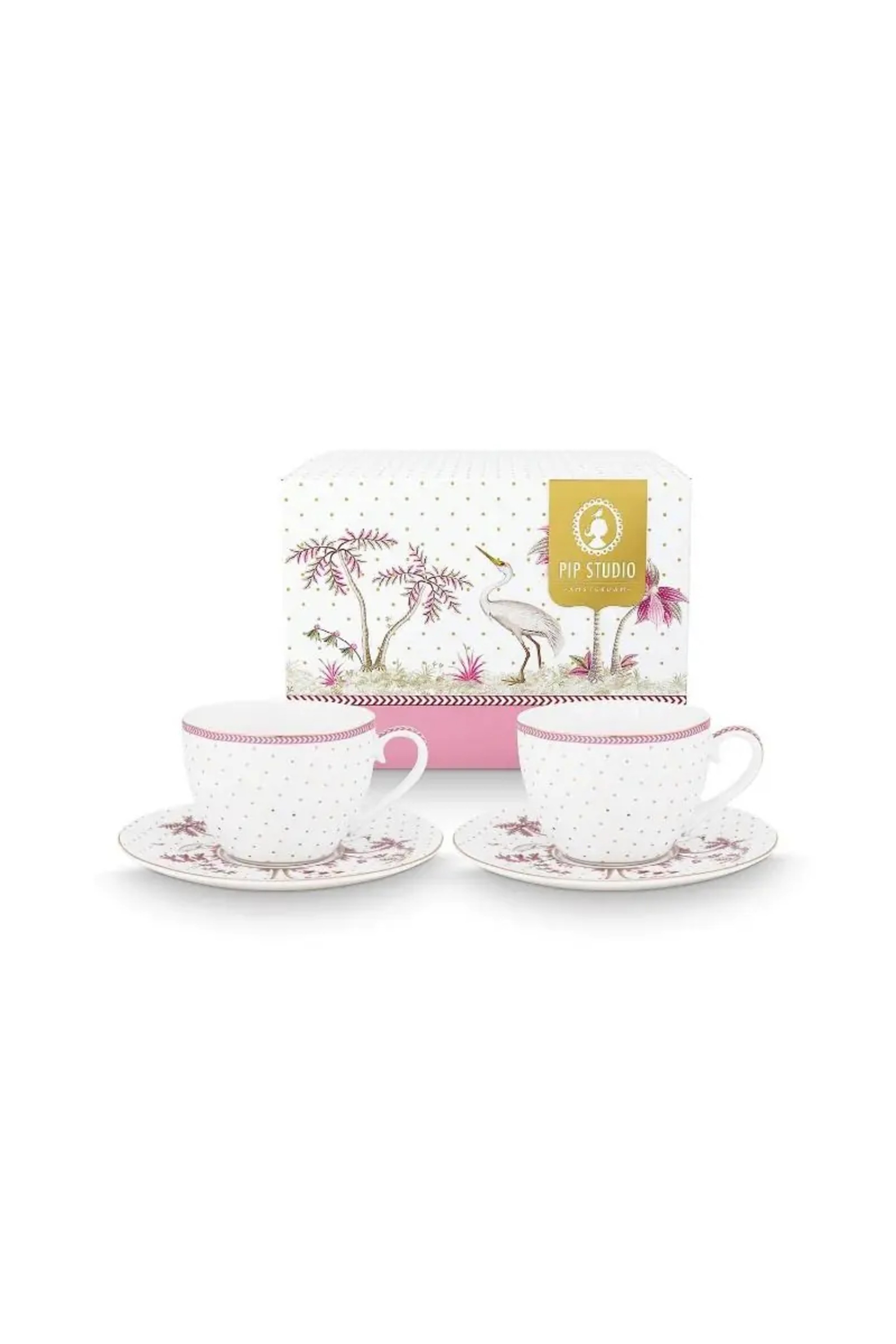 51004208 Jolie İkili Pembe Çay Fincanı Seti 280 ml.