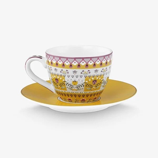51004214 Lily & Lotus Sarı İkili Kahve Fincanı Seti