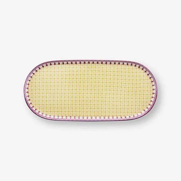 51021001 Lily & Lotus Sarı Oval Servis Tabağı 25 cm