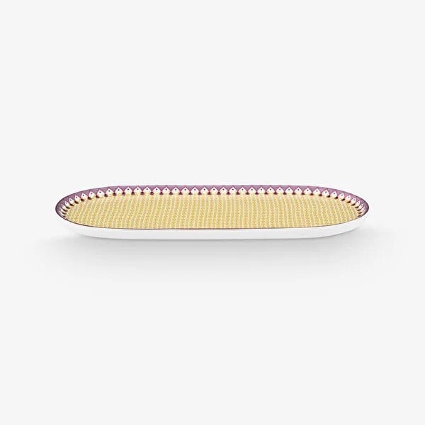51021001 Lily & Lotus Sarı Oval Servis Tabağı 25 cm