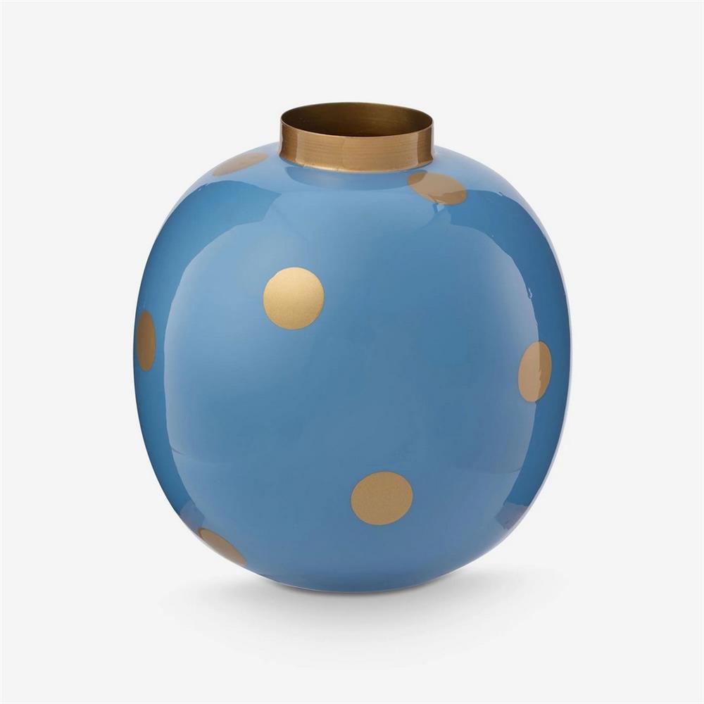 51102105 DOT DELIGHT ALTIN MAVİ VAZO 23 CM