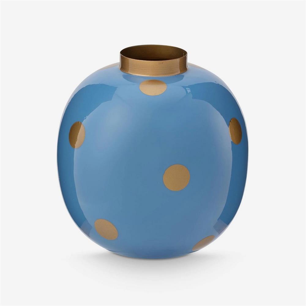 51102105 DOT DELIGHT ALTIN MAVİ VAZO 23 CM