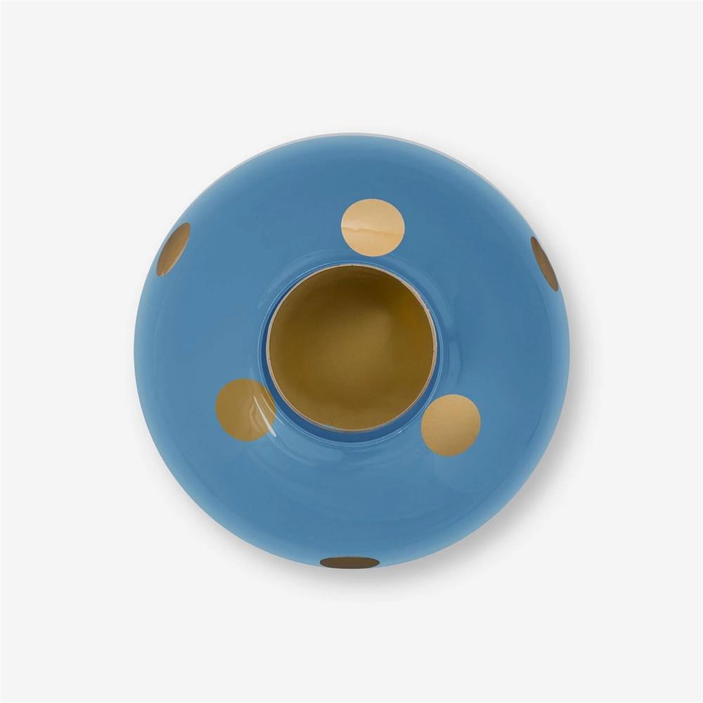 51102105 DOT DELIGHT ALTIN MAVİ VAZO 23 CM