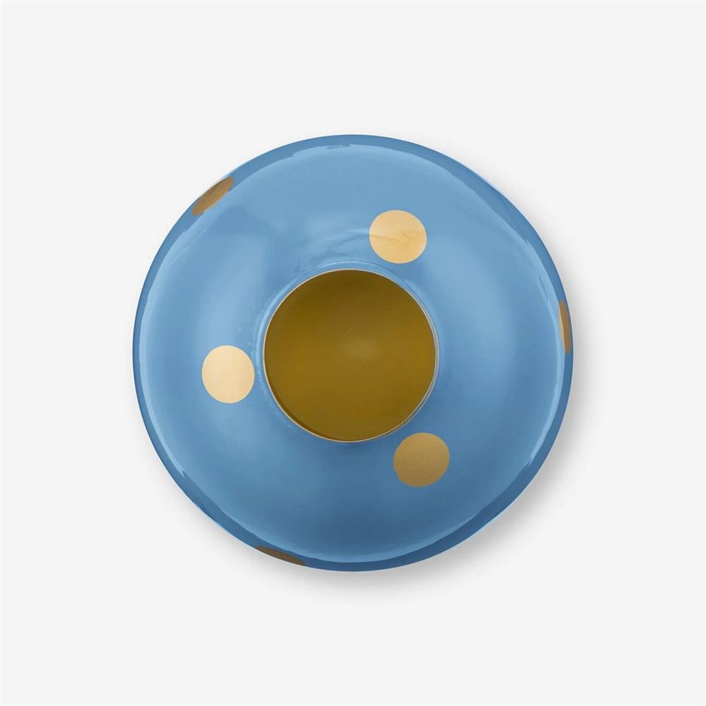 51102106 DOT DELIGHT ALTIN MAVİ VAZO 32 CM