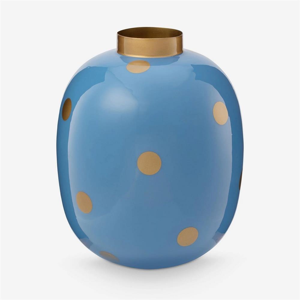 51102106 DOT DELIGHT ALTIN MAVİ VAZO 32 CM