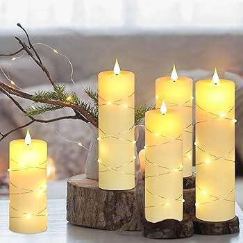 95-0012 LED CANDLE LİGHTS SET OF 5 (1,8 CM 12.5 CM)