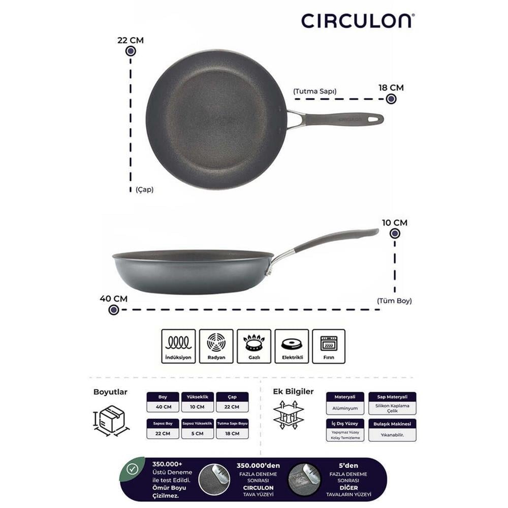 ANSAN D-MYR121 CIRCULON, 22 CM KIZARTMA TAVASI