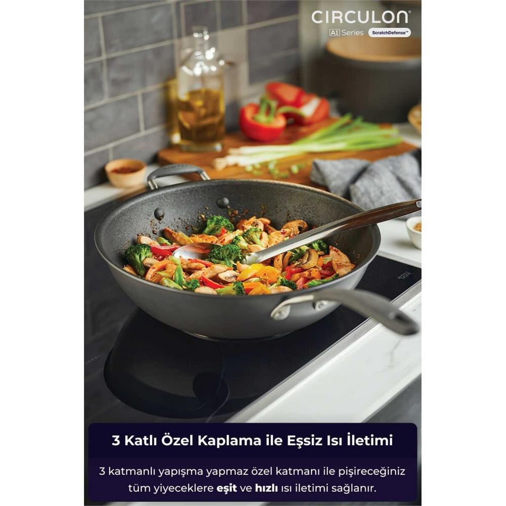 ANSAN D-MYR134W CIRCULON, 34CM WOK TAVA