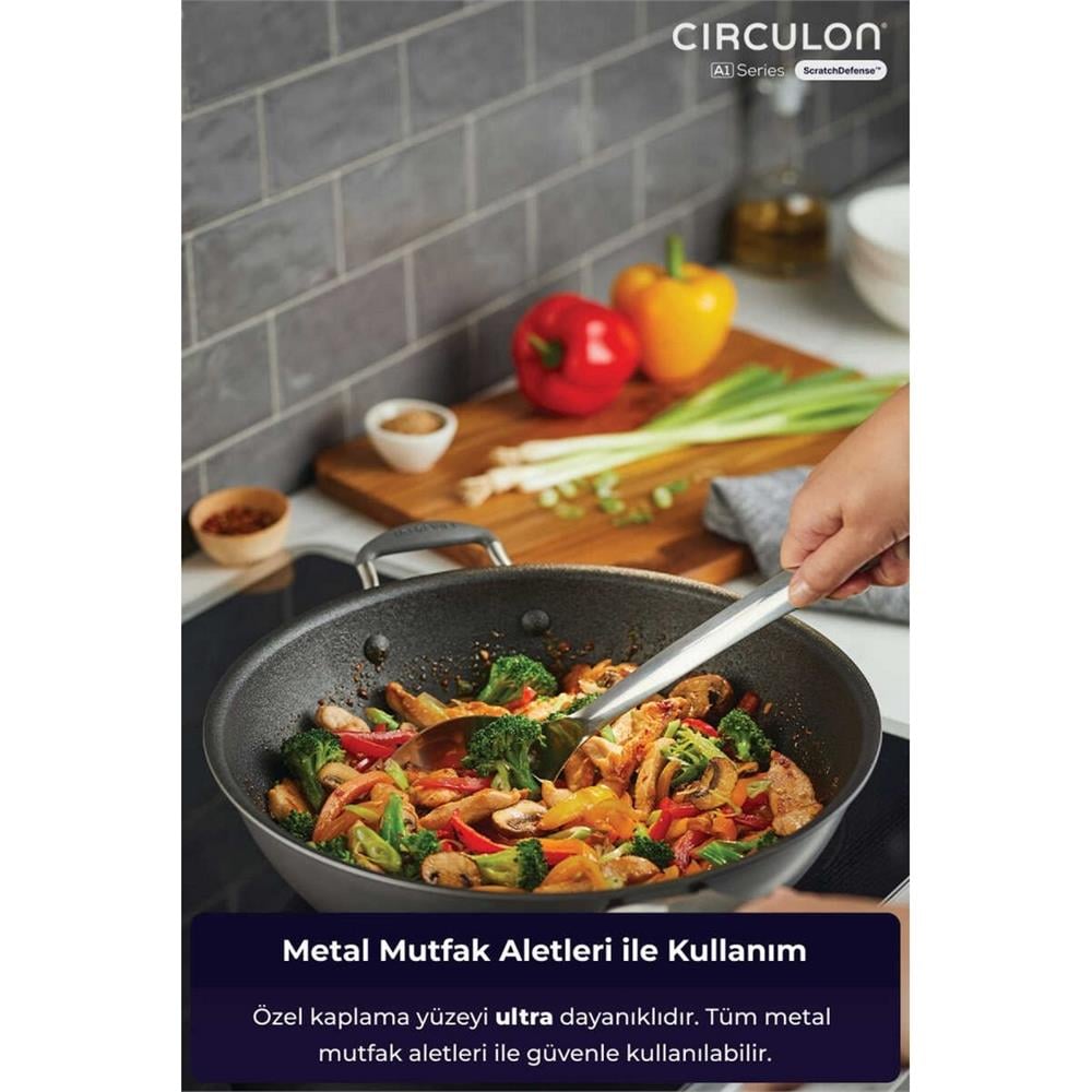 ANSAN D-MYR134W CIRCULON, 34CM WOK TAVA