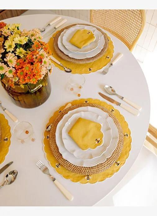 BEESYEYE HOME ARI NAKIŞKLI SET SARI