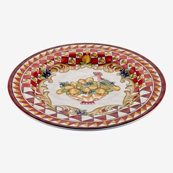 CAMC1080RD2 Capri Kırmızı Goblet Desenli Yemek Tabağı 28c