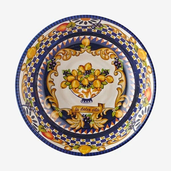 CAMC2082BL2 Capri Mavi Vazo Desenli Kase 20cm