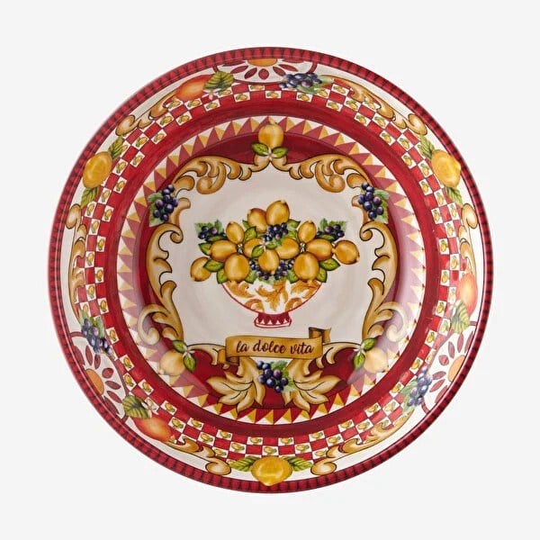 CAMC2082RD2 Capri Kırmızı Goblet Desenli Kase 20cm
