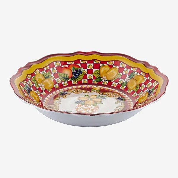 CAMC2084RD1 Capri Kırmızı Vazo Servis Kasesi 35cm MELAMİN