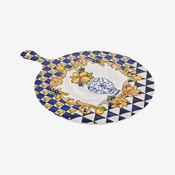CAMC5020BL2  Capri Mavi Vazo Desenli Kesme Tahtası 41cm