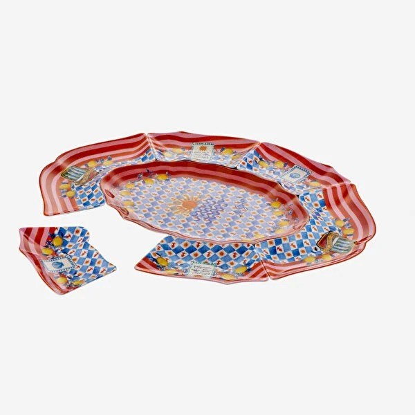 CAMCA4123BL1 Cote DAzur Meze Tabağı 7li Set