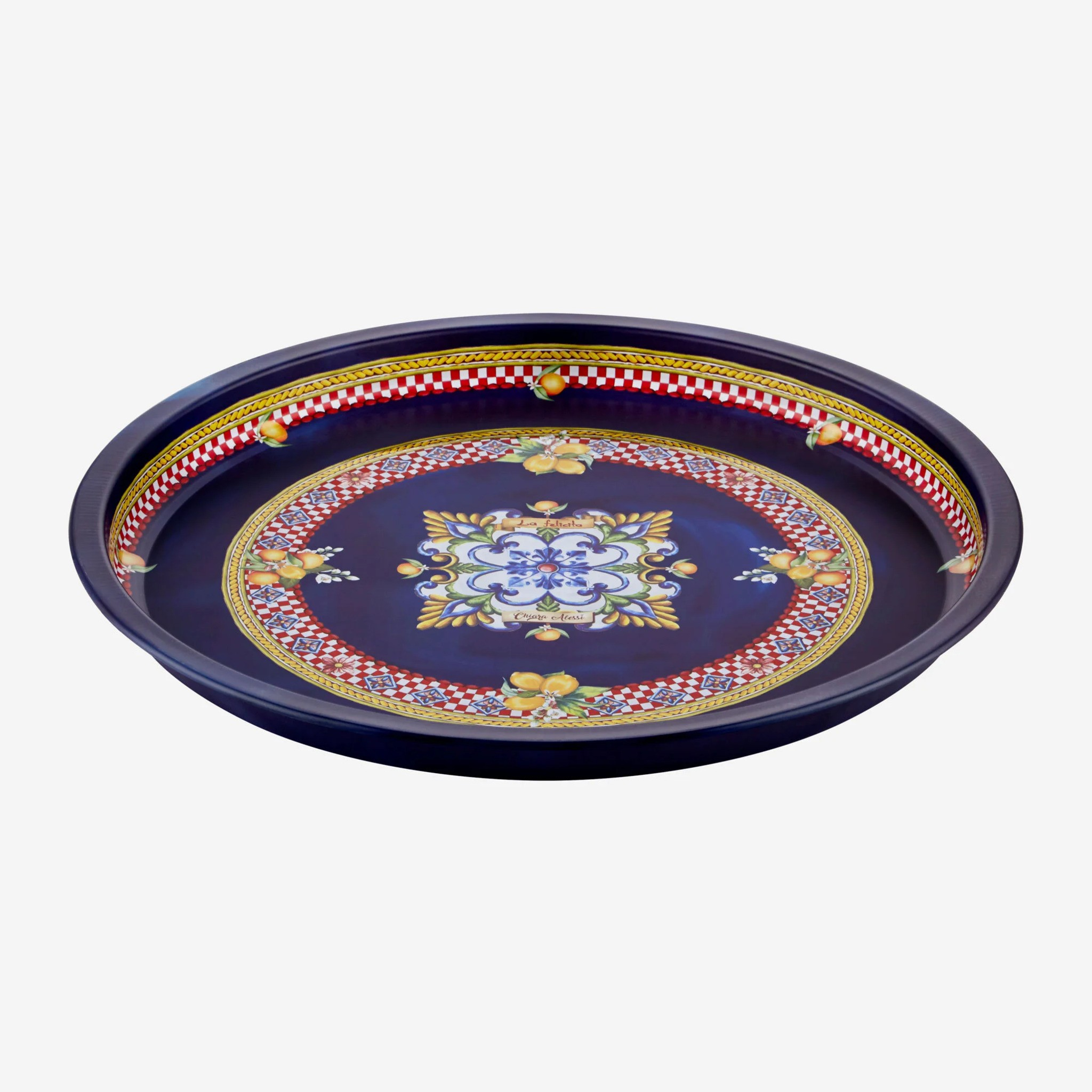 CATRTNFL340BL lacivert metal tepsi 34 cm