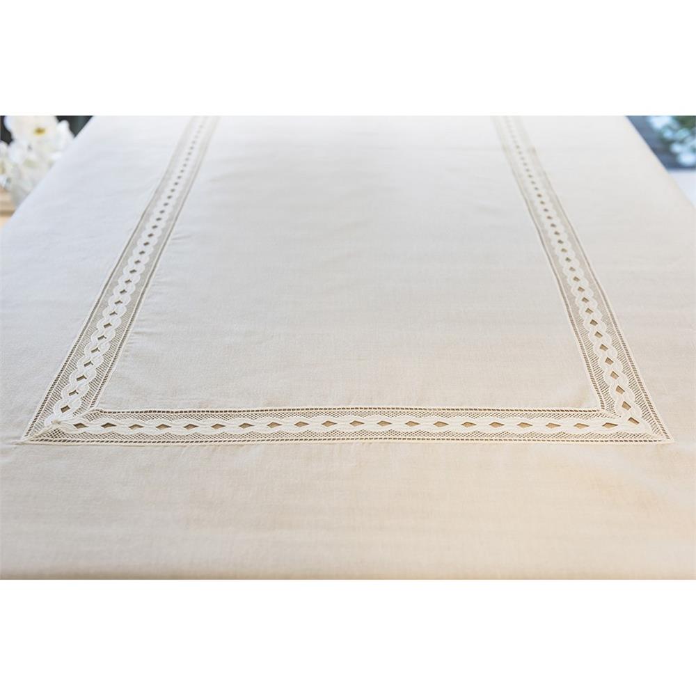 DANTELLİ MASA ÖRTÜSÜ SU DALGASI 180*280 BEYAZ