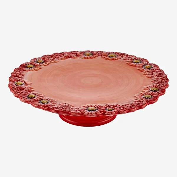 EW713RO Camomilla Kırmızı Kek Standı 36x36 cm