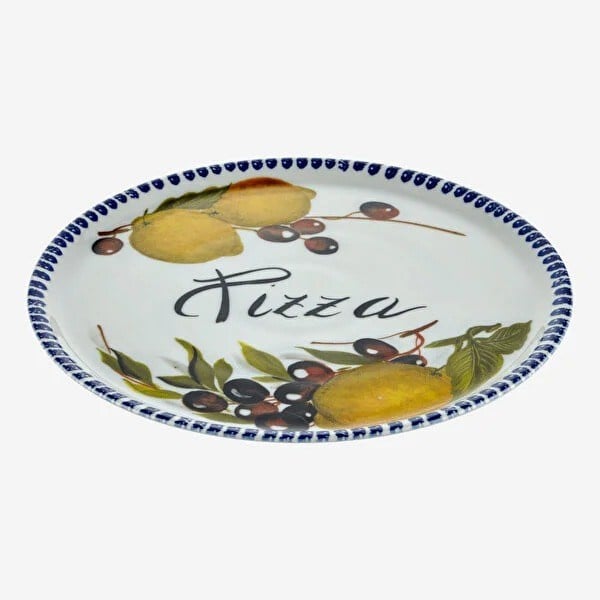 EWST1PIZOLI Pizza Tabağı Limon Desenli 33 cm