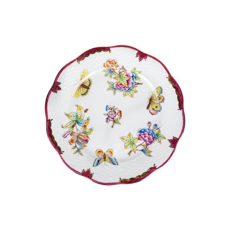 HEREND Pasta Tabağı 19cm Queen Victoria Pembe Kenar