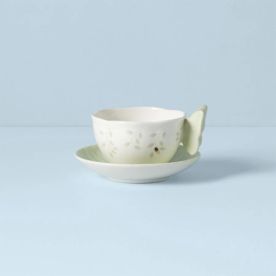 LEN817135 BUTTERFLY - NESC/ÇAY FİNCAN TABAĞI GREEN FİG
