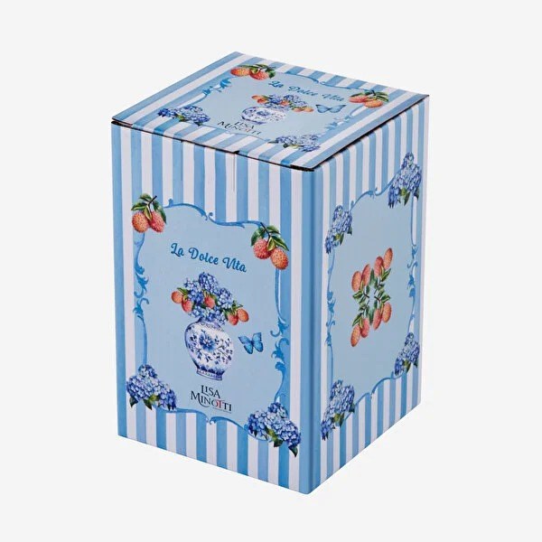 LMPPLBC700BL Lisa Minotti Mavi Porselen Saklama Kabı 700 Ml