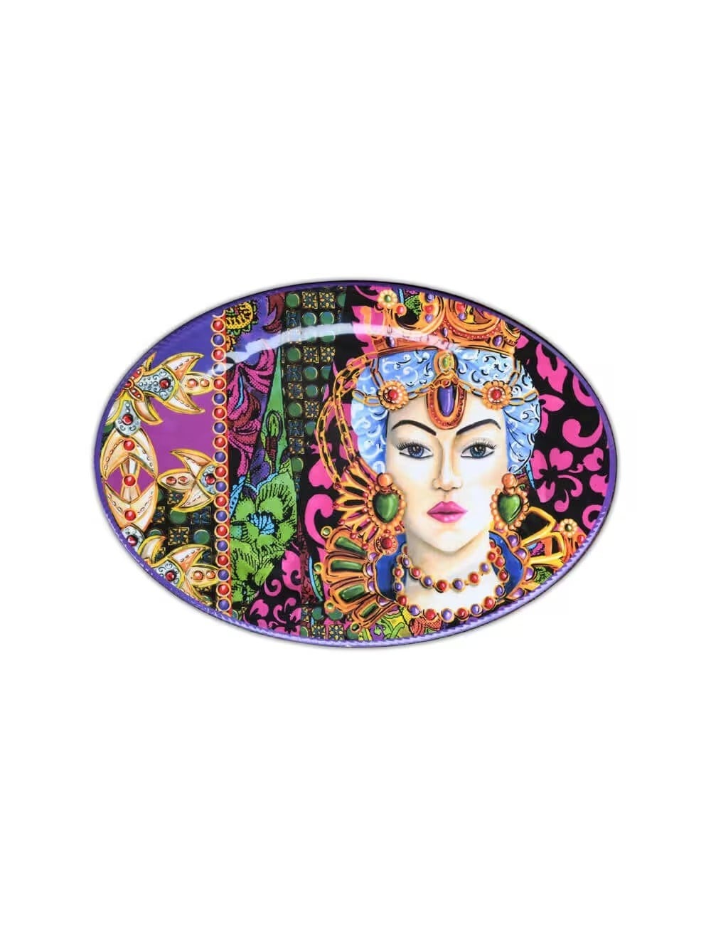 MSER1.GİO05 BACİ MOR GİO OVAL SERVİS TABAK 50*35CM