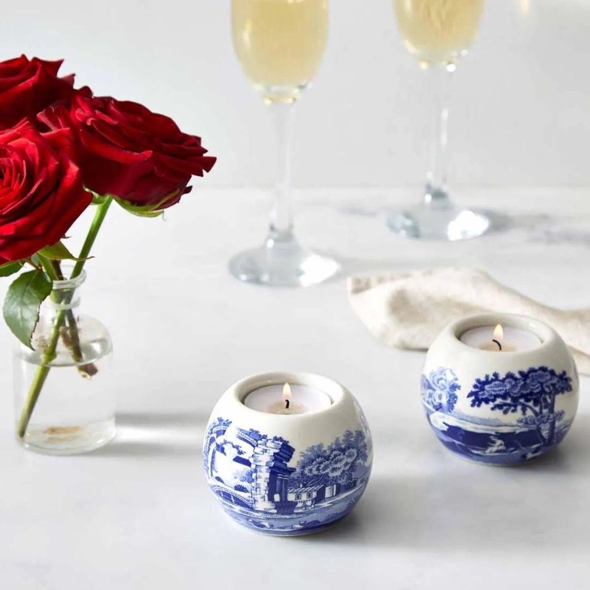 RW.BLI.9171-XD  BLUE İTALİAN TEALİGHT HOLDER