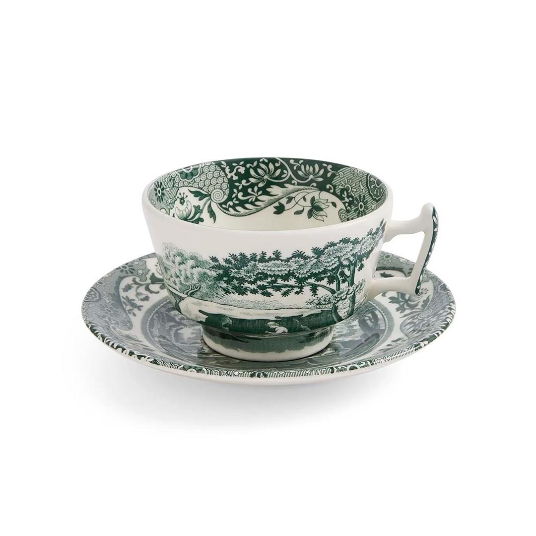 RW.HGI.1130 GREEN ITALIAN ÇAY FİNCAN+TABAĞI