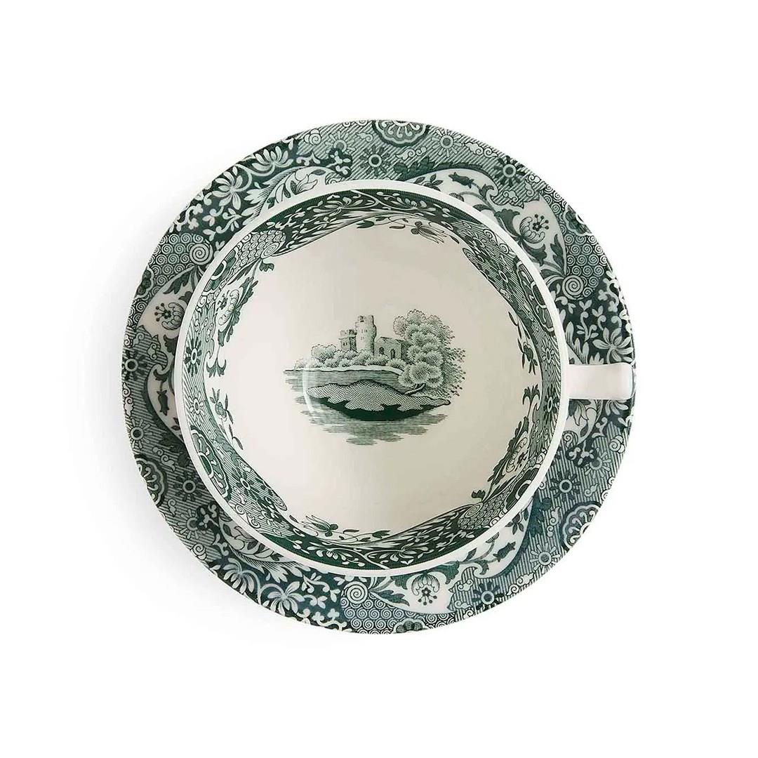 RW.HGI.1130 GREEN ITALIAN ÇAY FİNCAN+TABAĞI