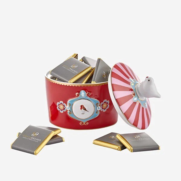 SLBRCHS Love Bird Kırmızı İkramlık + Çikolata - Yılbaşına