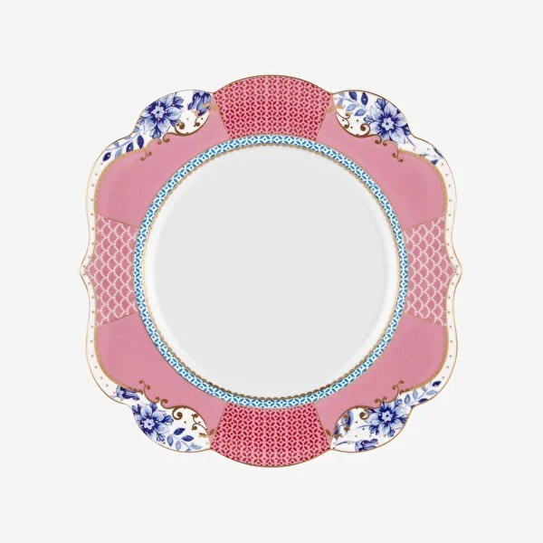 SRPKP17 ROYAL PEMBE 6 PARŞA TABAK SETİ 17CM