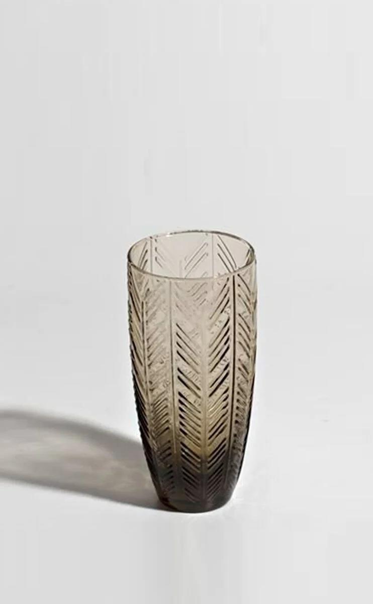 Zig Zag Grey Şampanya Bardağı