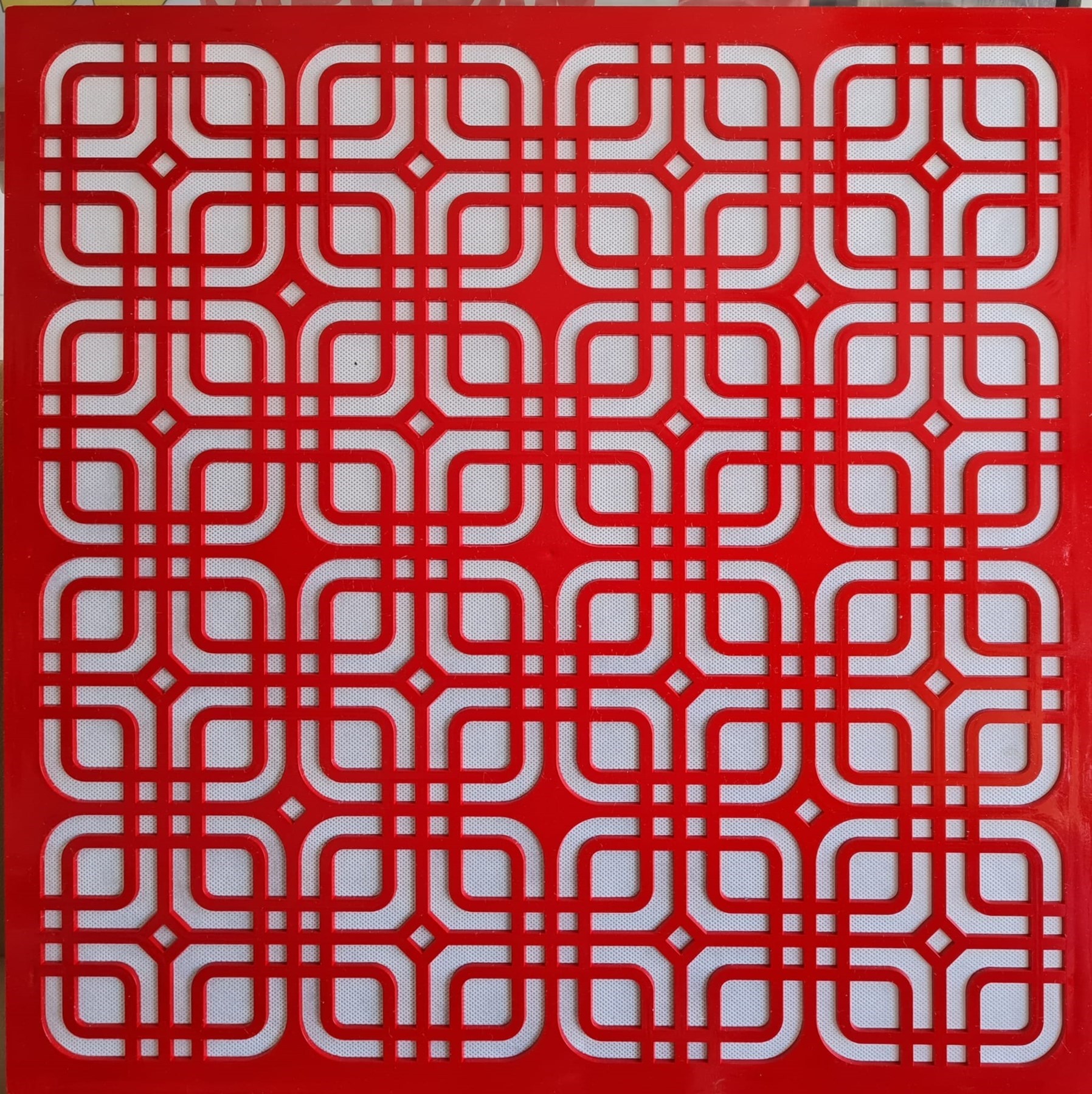 Asma Tavan Dekoratif  Pvc Panel Kırmızı 60x60 10 Adet